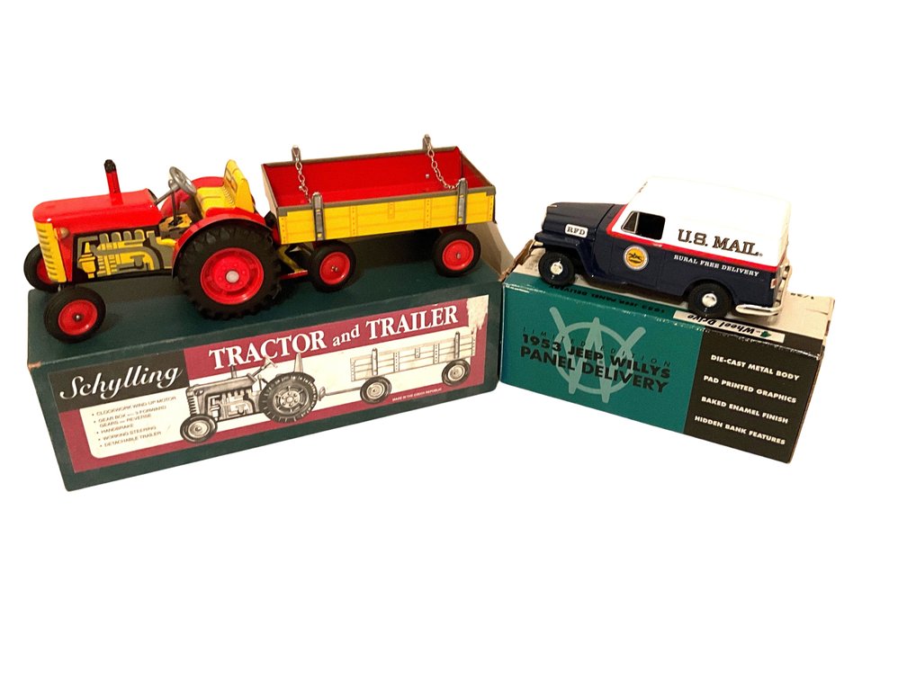 Schylling Tractor & Trailer and U.S. Mail Delivery Vehicle