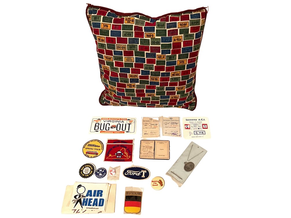 automobile Club Memorabilia, Patches, Pins & License Plate Pillow