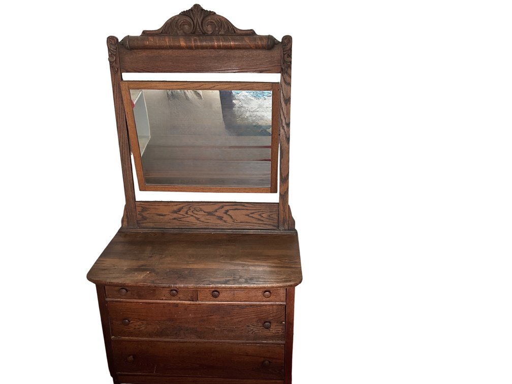 Oak Dresser with Mirror