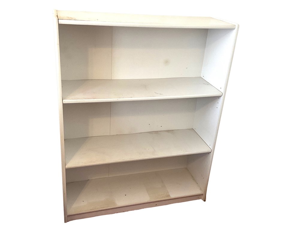White Three-Shelf Bookcase