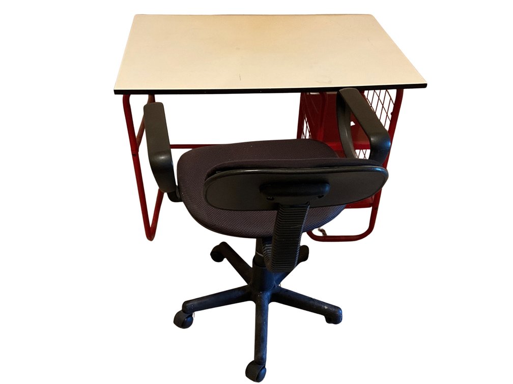 Desk with Rolling Office Chair