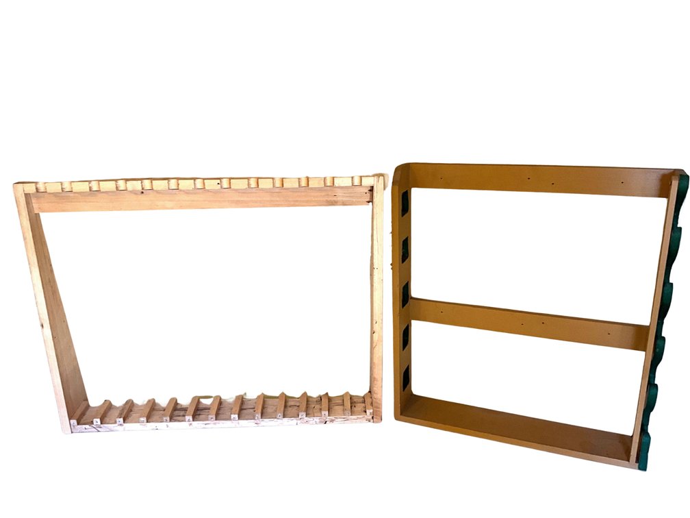 Two Wooden Rifle Racks