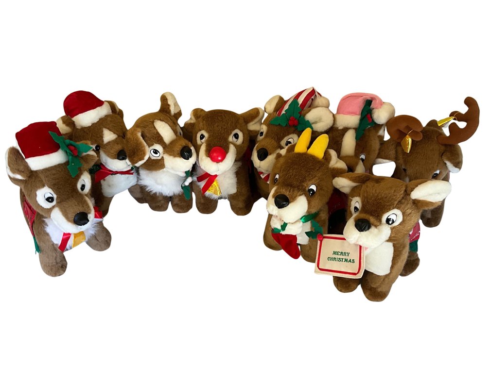 Santa's Reindeer Plush Set