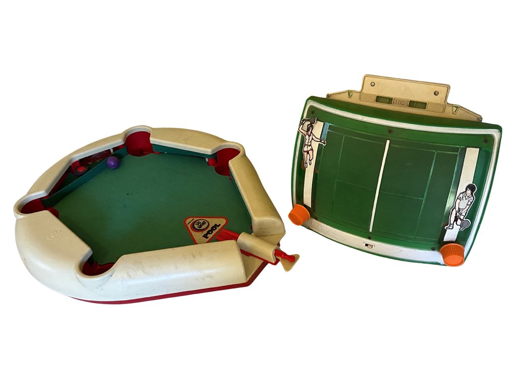 Jr. Sport Tabletop Pool Game and Green Tennis Game