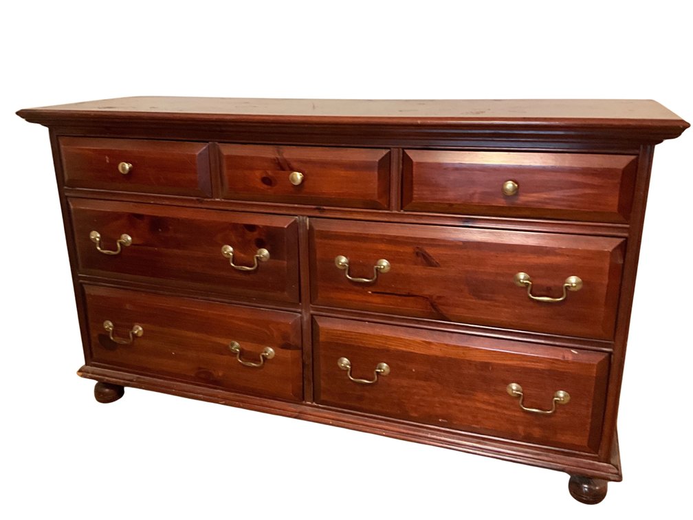 Wooden Seven-Drawer Dresser