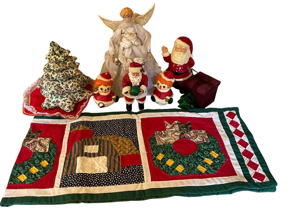 Christmas Santa, Angel & Fabric Décor
