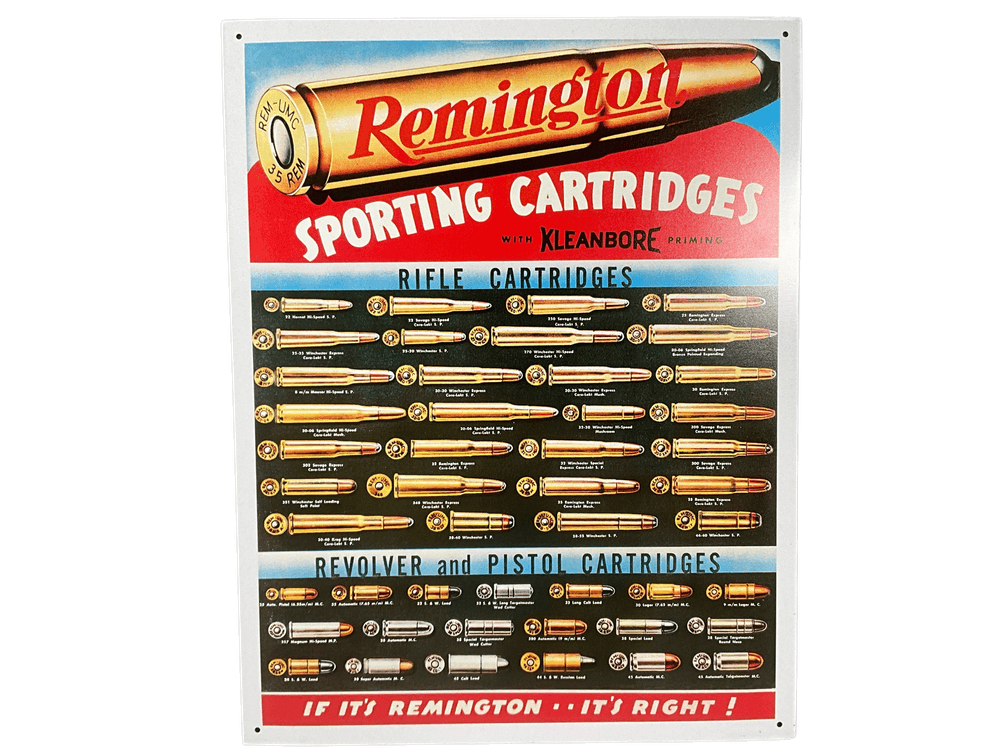 Metal Remington Sporting Cartridges Sign