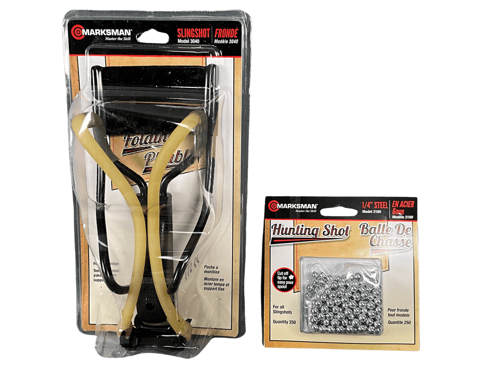Marksman Slingshot and Marksman Hunting Shot