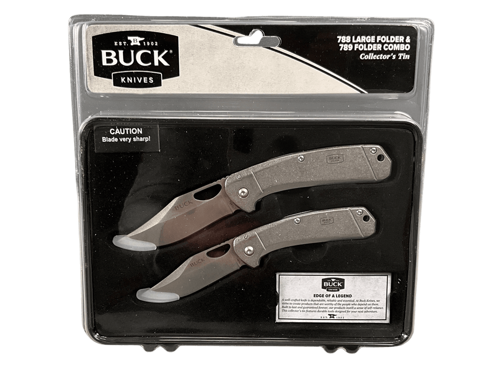 Buck 2 knife Collector Tin Set