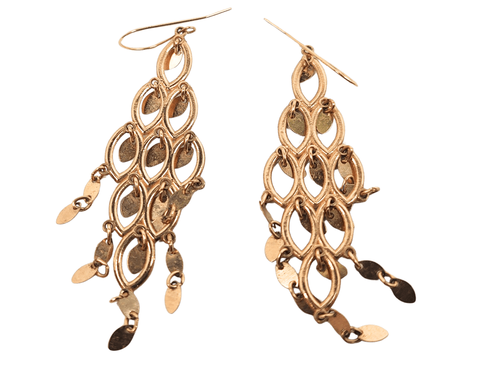 Canarian Italian 10K Gold Chandelier Earrings