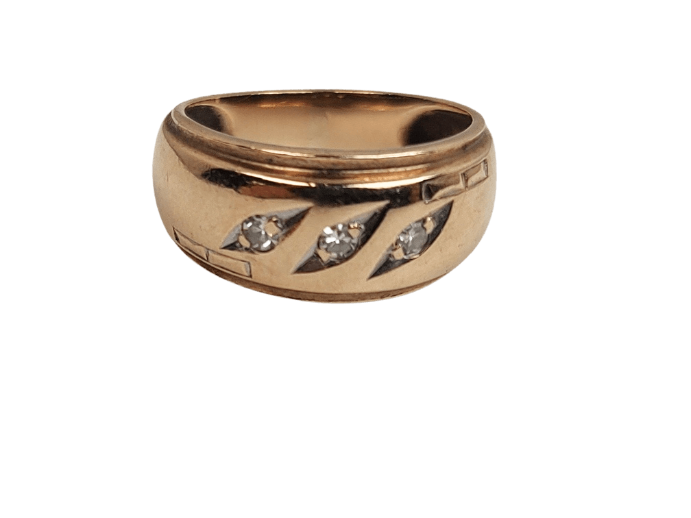 Small 10K Gold and Diamond Ring 