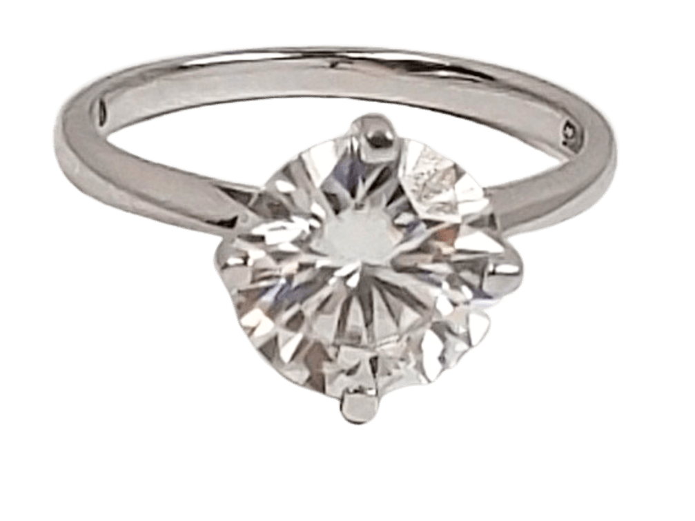Sterling Silver CZ Solitaire Engagement Ring
