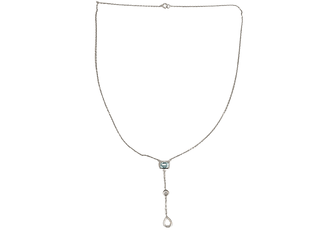 Beautiful Aquamarine Sterling Silver Necklace