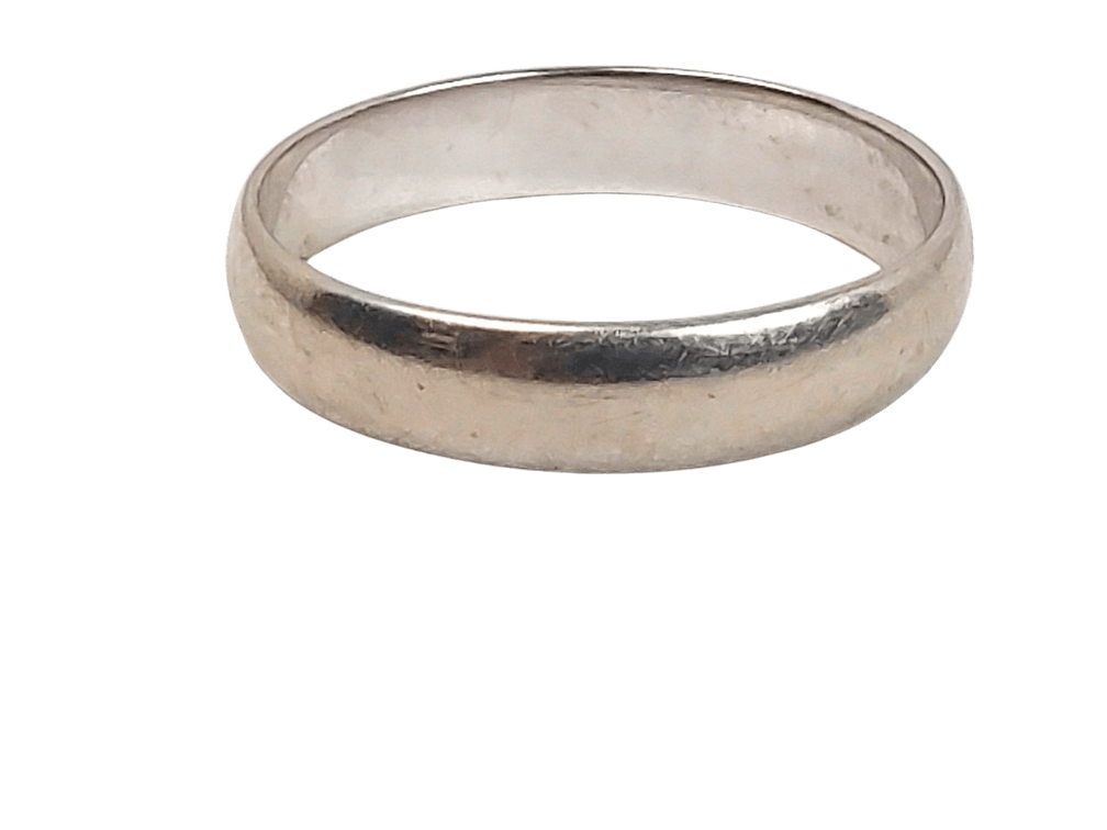 Traditional 14K White Gold Band 