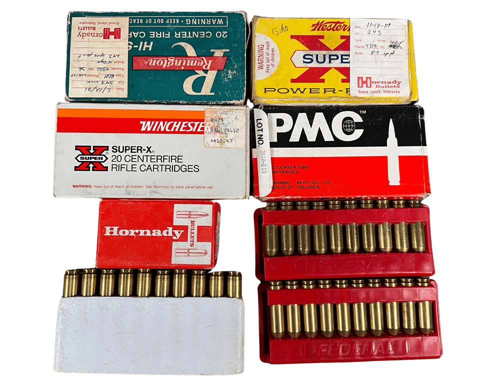 243 Win Ammunition and Brass