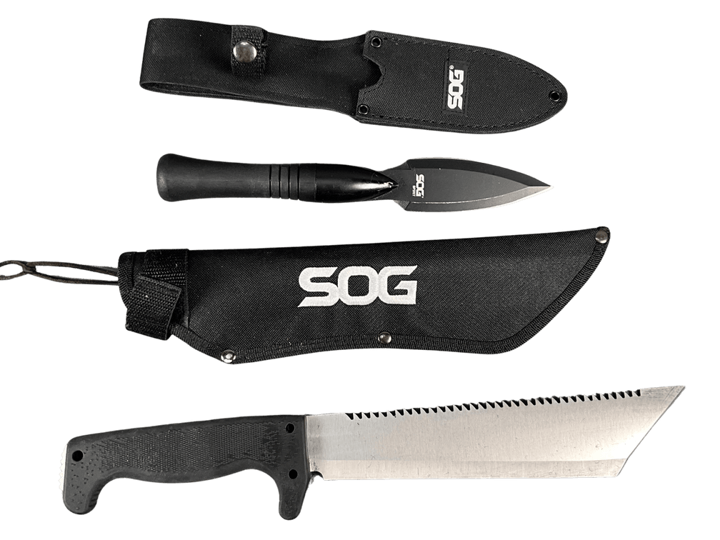 Two SOG Fixed Blade Knives with Sheaths