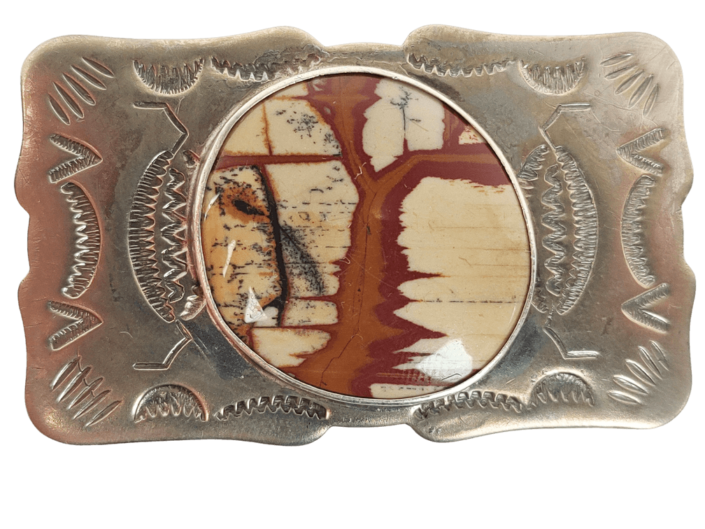 Vintage Nickel Silver Western Belt Buckle