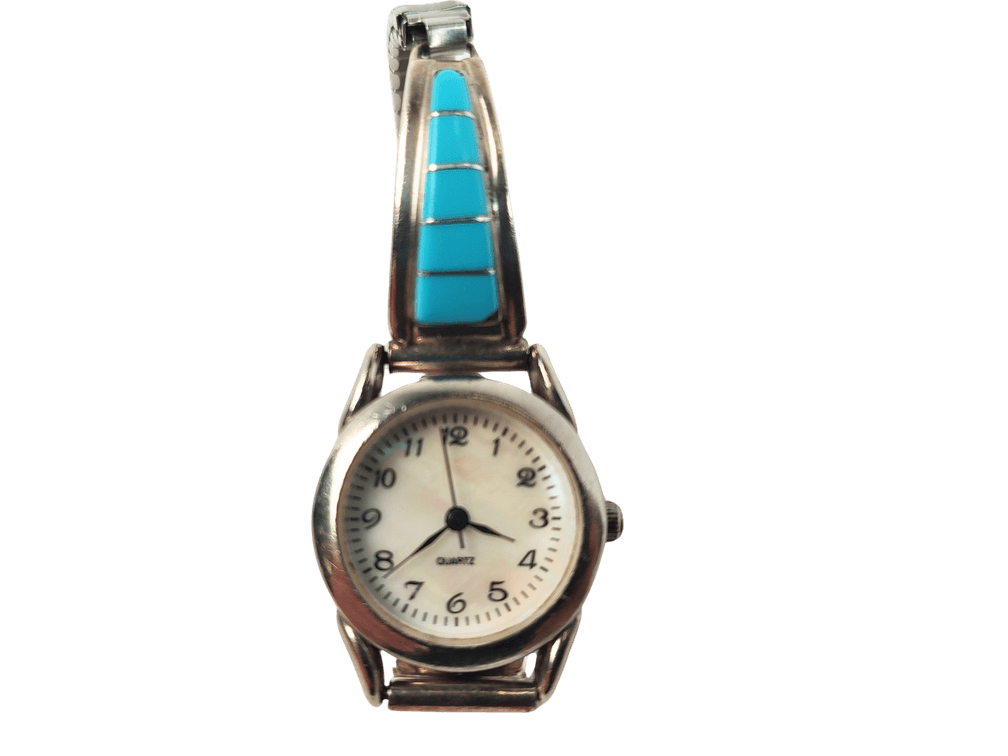 Vintage Turquoise and Sterling Silver Navajo Style Watch