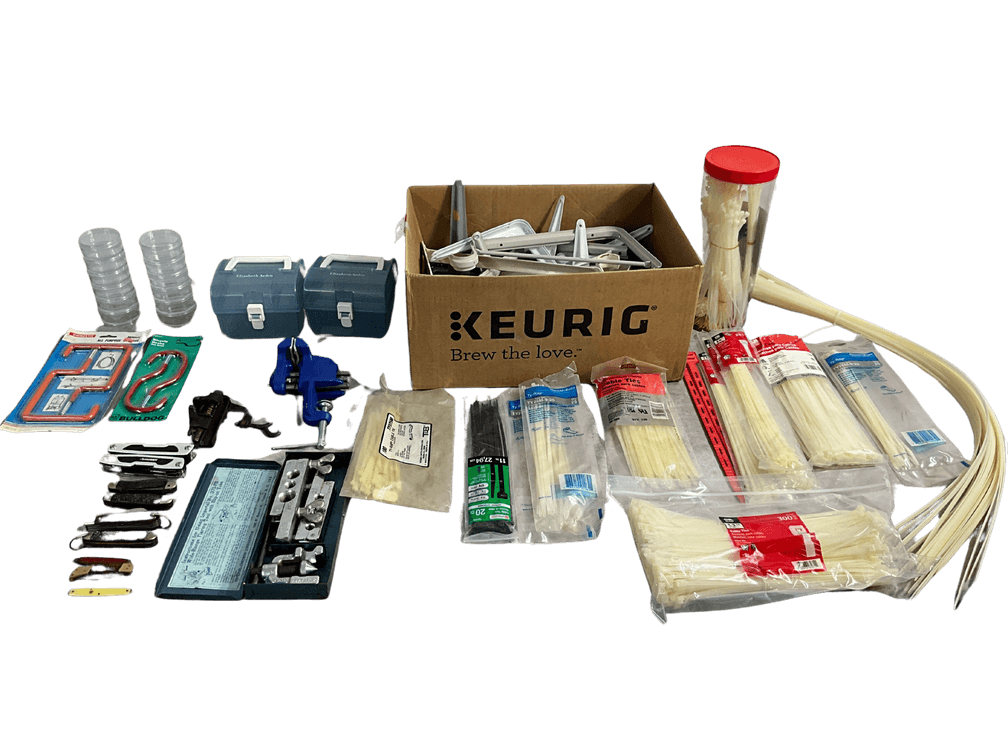 Cable Ties, Shelf Hangers, Pocket Knives and Small  Vices