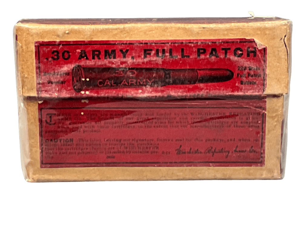 Antique Two Piece Box of 30 Caliber Ammunition