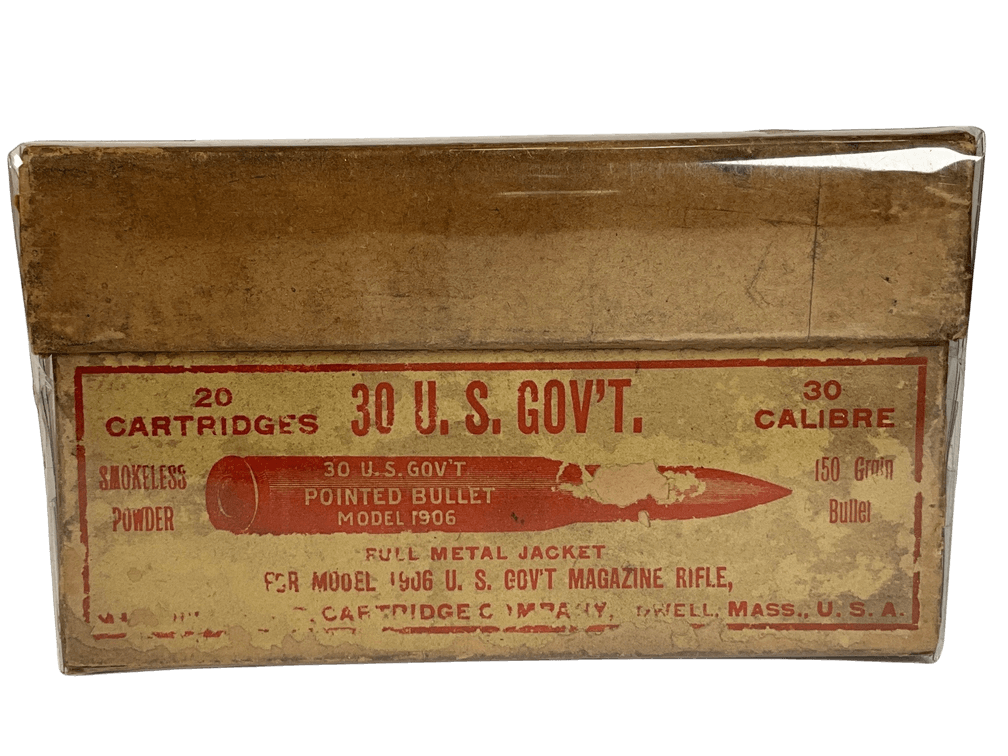 Vintage Two Piece Box of 30 caliber Ammunition 