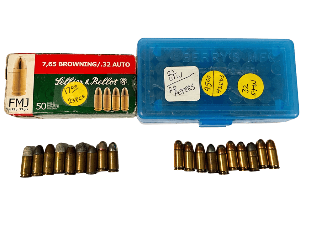38 S&W and 32 Automatic ammunition 