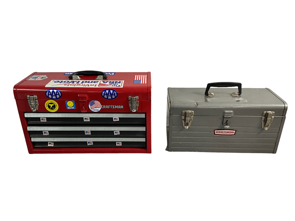 Two Craftsman Metal Tool Boxes