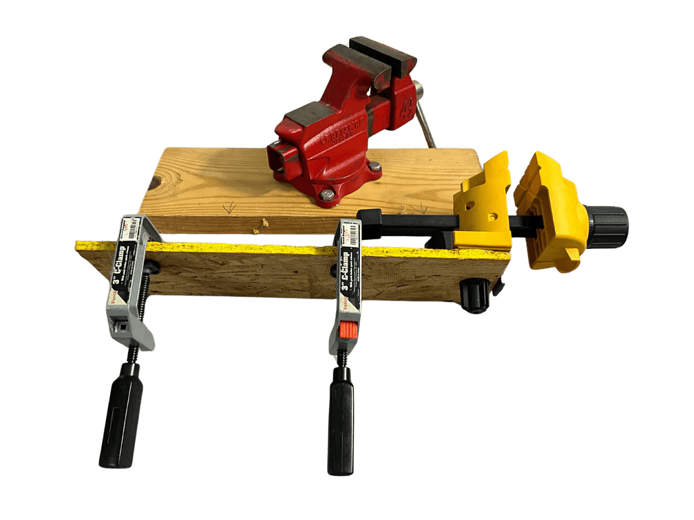 Craftsman 4.5in\uFFFd Vise and Quick Vise with C Clamps
