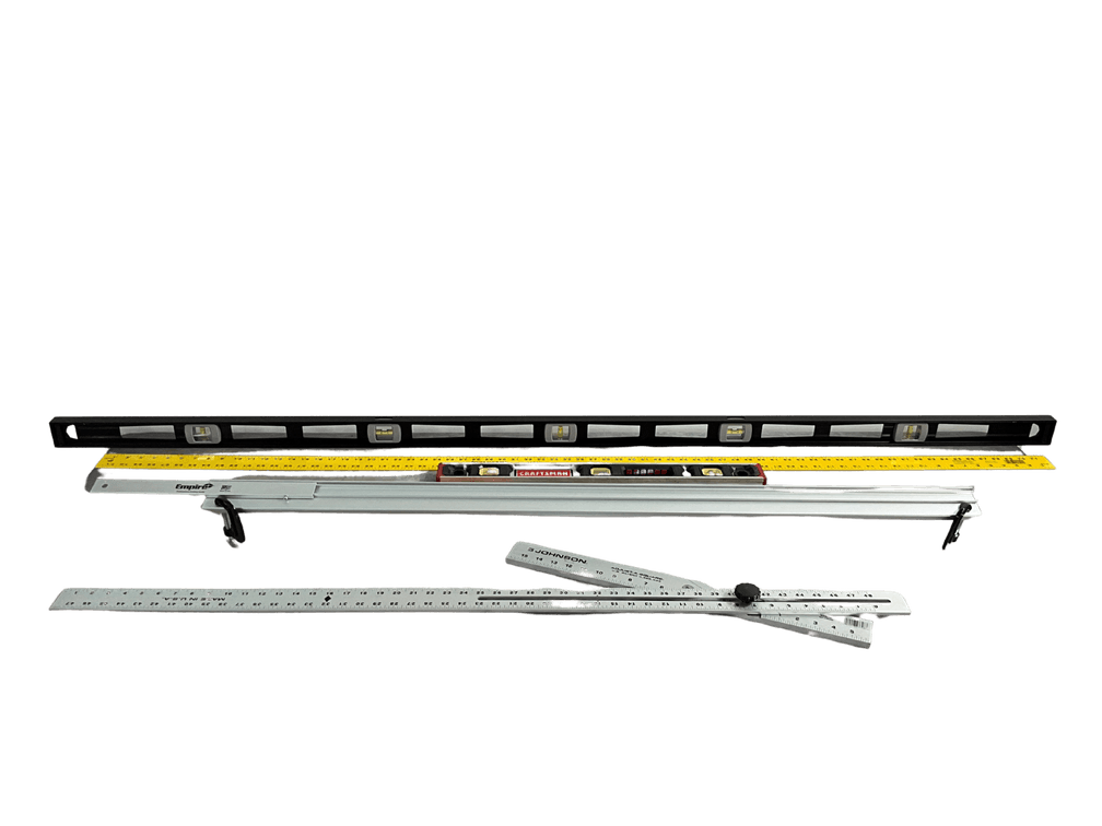 Levels, Measuring Tools and Cutting Guide