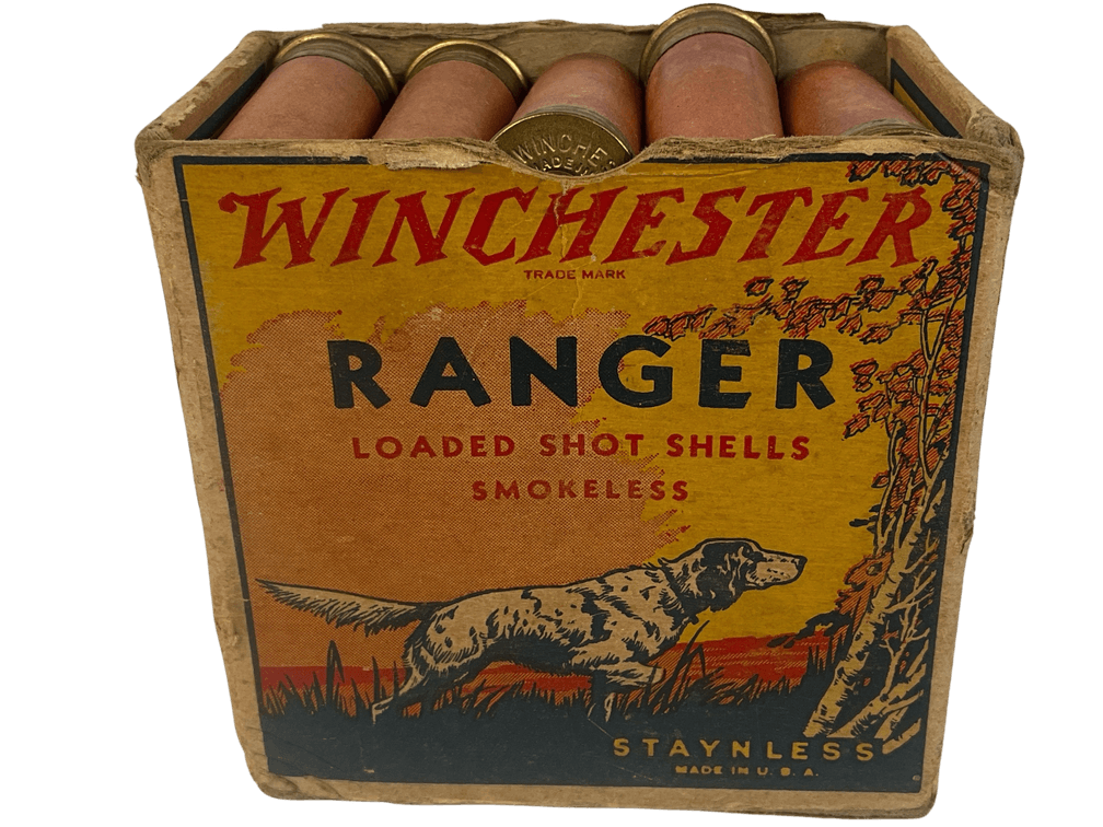 Vintage Box of Winchester Ranger Paper Shotgun Shells 