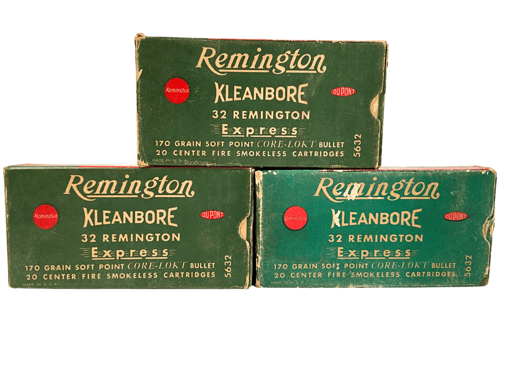 Three Boxes of 32 Remington Express Ammunition 