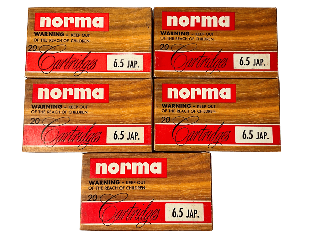 Five Boxes of Norma 6.5 Jap Ammunition 