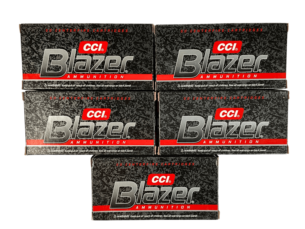 Five Boxes of Blazer 38 Special+P Ammunition 