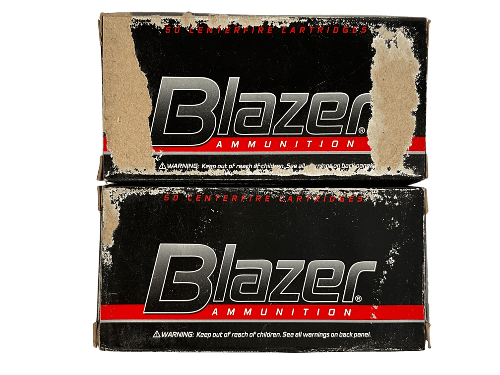 Six Boxes of Blazer 9mm Ammunition