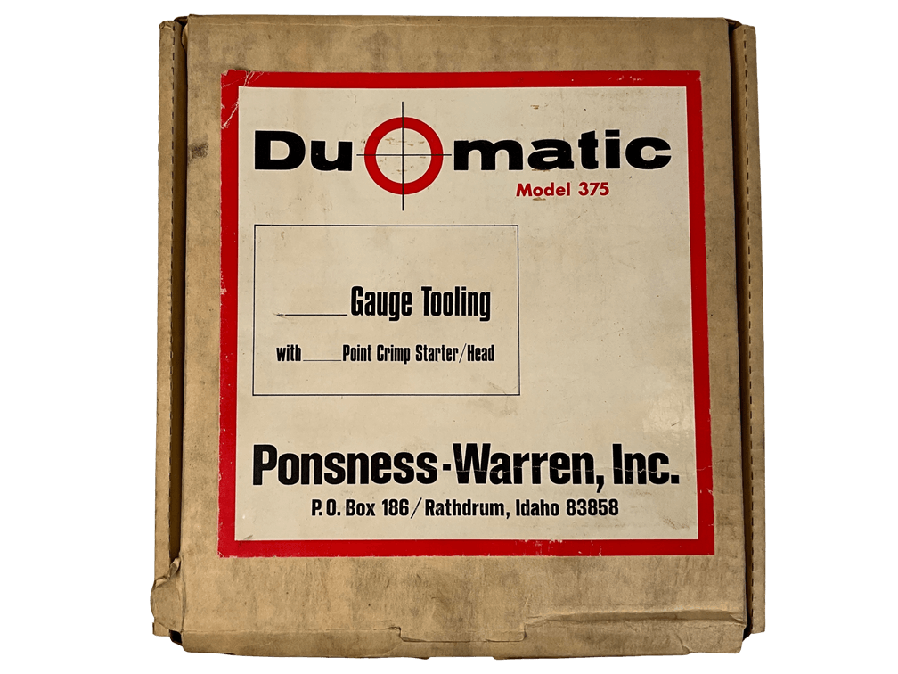 Ponsness-Warren Duomatic 375 Tooling kit