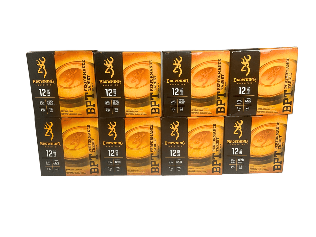 Eight Boxes of Browning 12 Gauge Shotgun Ammunition 