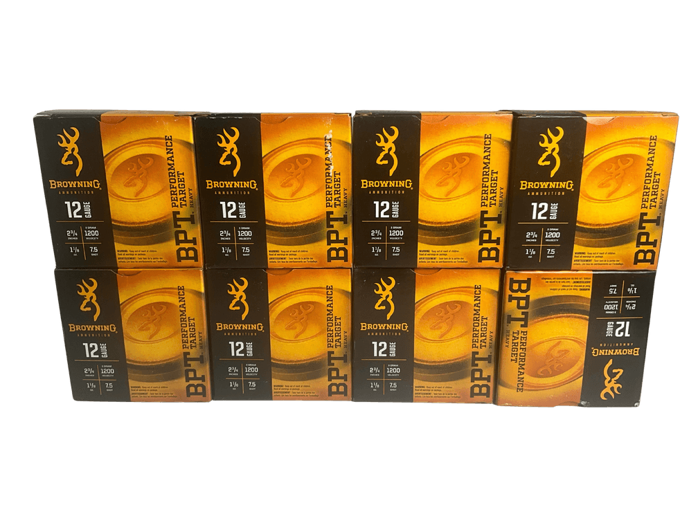 Eight Boxes of Browning 12 Gauge Shotgun Ammunition 