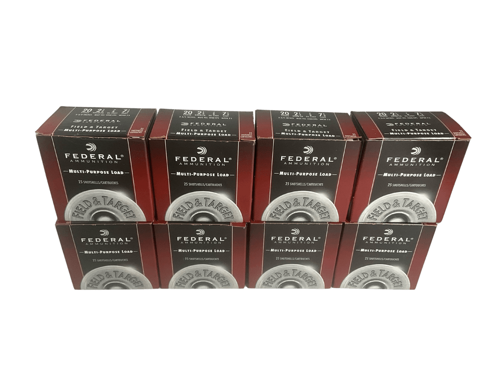 Eight Boxes of Federal 20 Gauge Shotgun Ammunition 