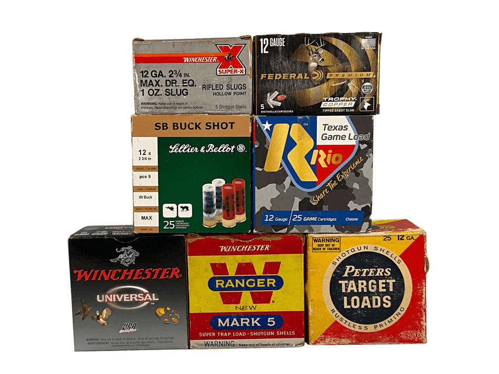 Seven Boxes of 12 Gauge Ammunition 