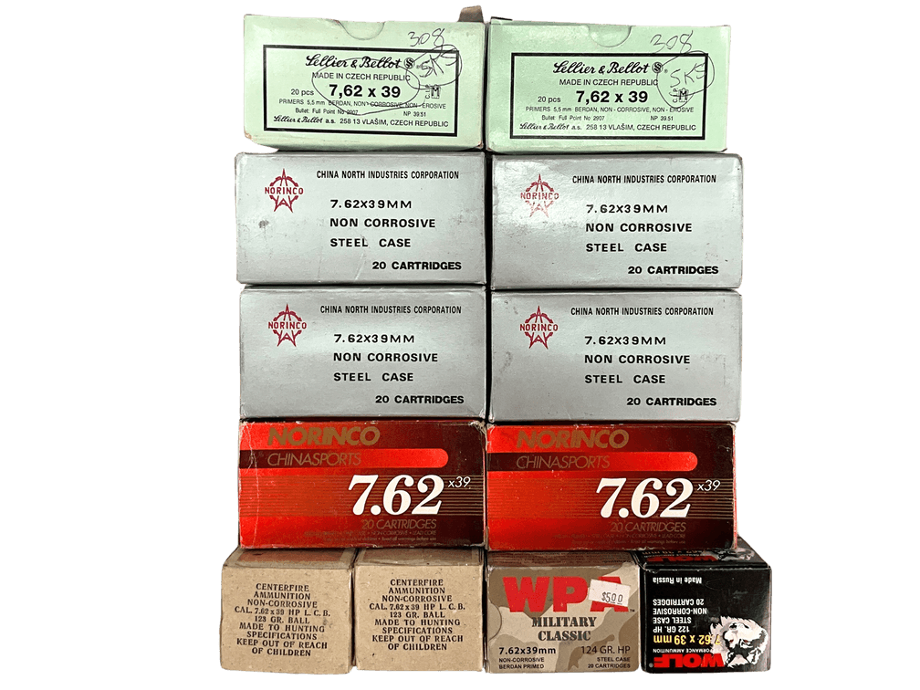 Selection of 7.62 x 39 Ammunition