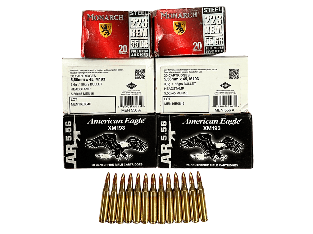 Selection of 5.56 and 223 Ammunition