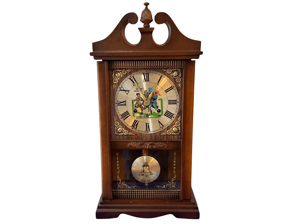 Vintage 200th Anniversary "The Spirit of '76' Pendulum Wall Clock