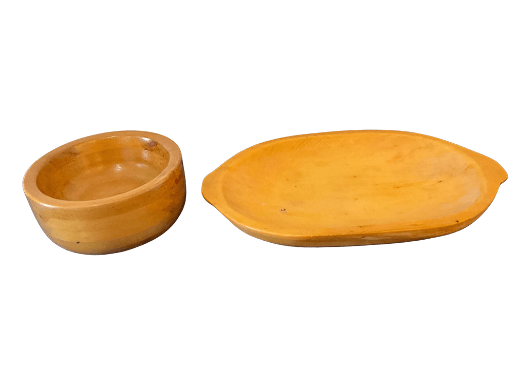 Vintage Wooden Dough & Utility Bowls