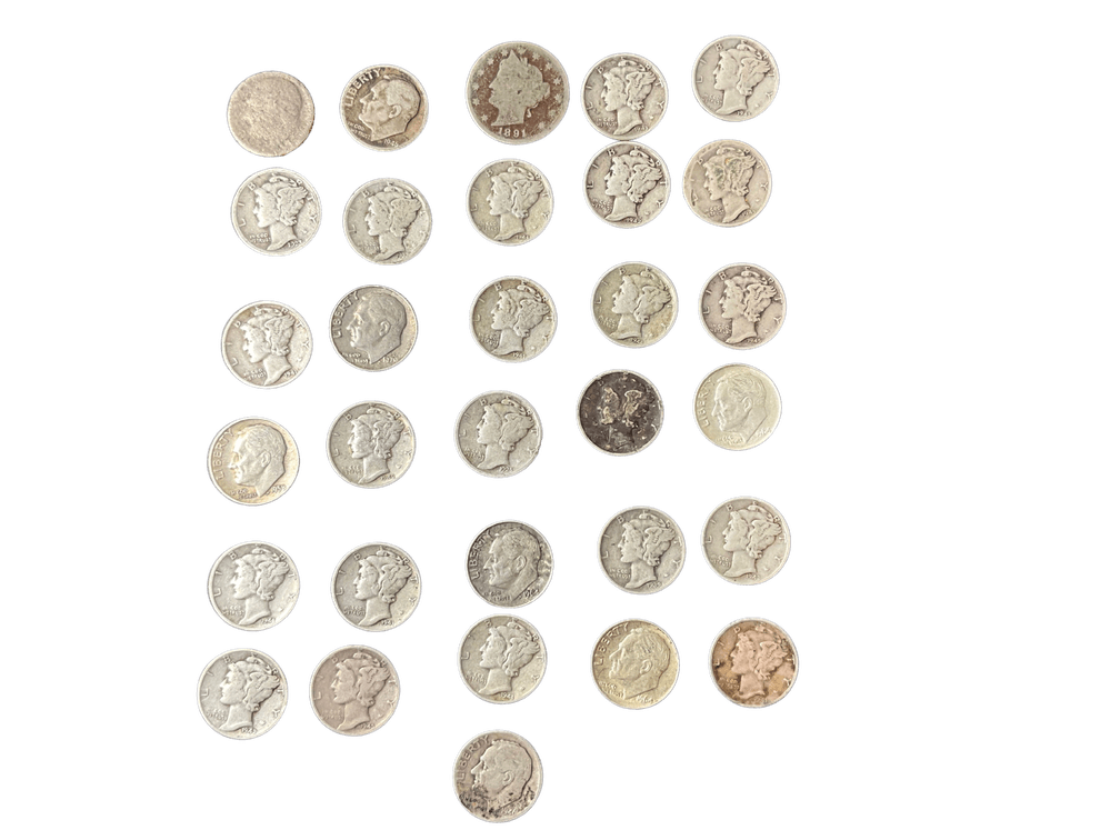 30 U.S. Silver Dimes #1