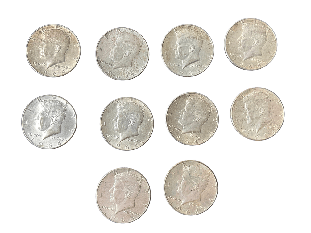 10 Kennedy Half Dollars #2