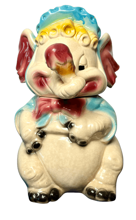 Ceramic Elephant Cookie Jar