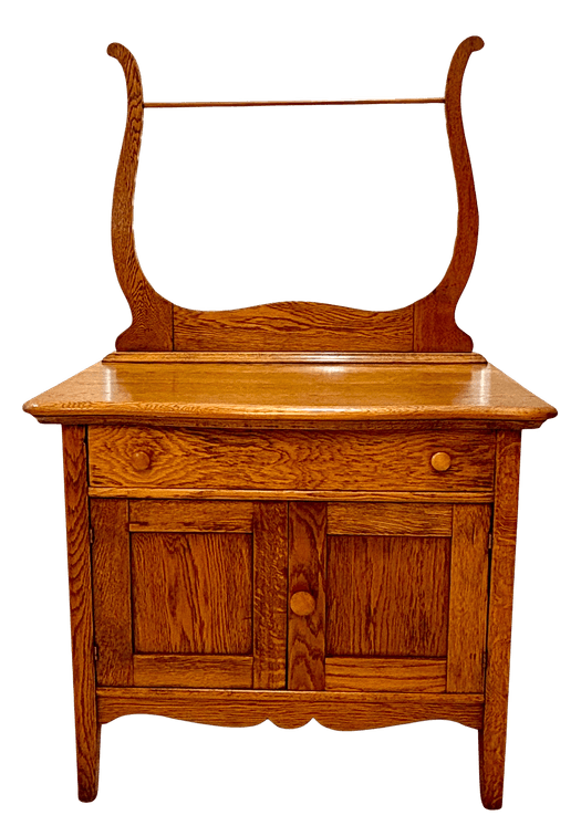Solid Oak Washstand and Rustic Decor