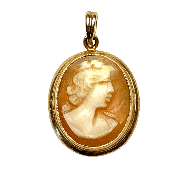 Vintage 14K Gold Cameo Pendant