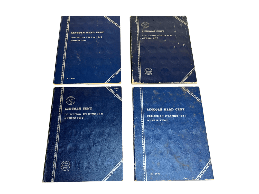 Lincoln Wheat Cent & Memorial Penny Collection – 4 Whitman Books, 1909–1970s