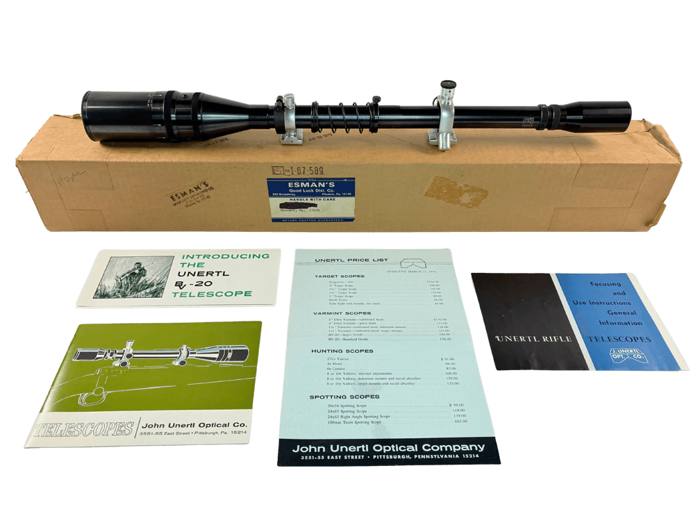 J Unertl 15 Power Target Scope with Mounts